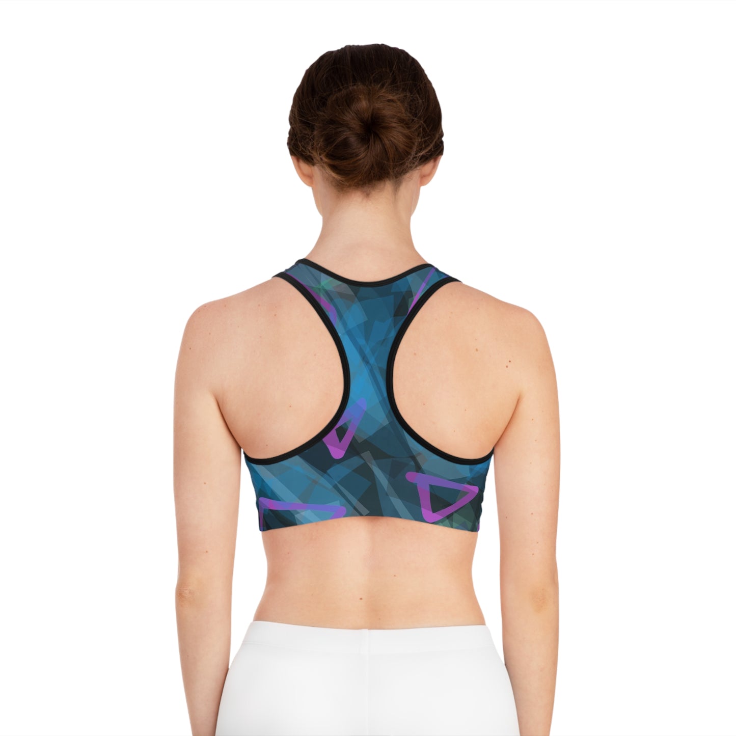 Roxanne II: BLK Trim Stylish Sports Bra for Active Lifestyle, Workout Gear, Fitness Apparel, Gym Clothing, Athleisure Wear