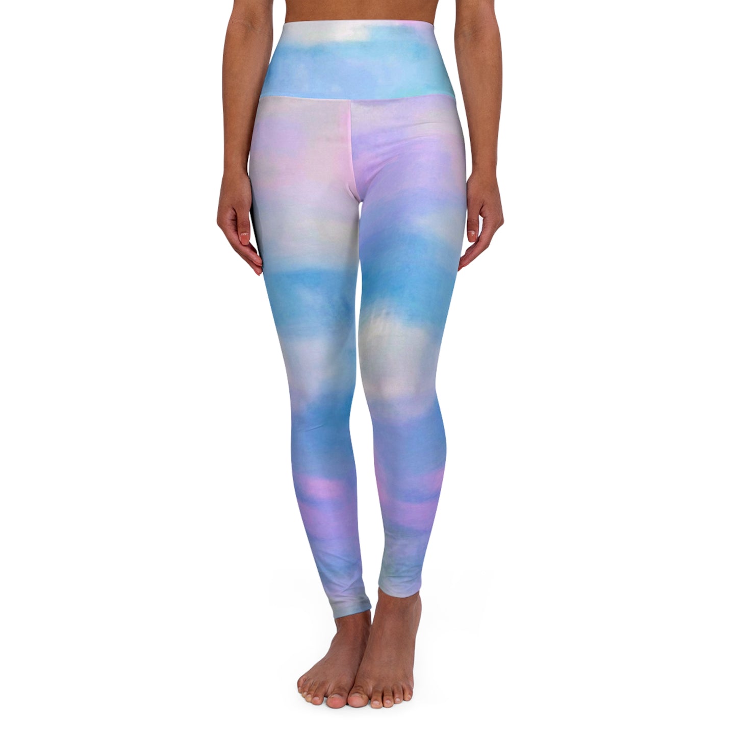 Pastel Air:  High Waisted Yoga Leggings (AOP)