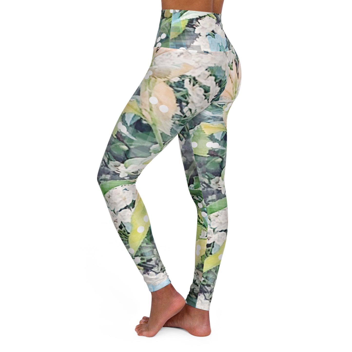 Blossomi:  High Waisted Leggings, Activewear, Casual Chic Fashion, Floral Print