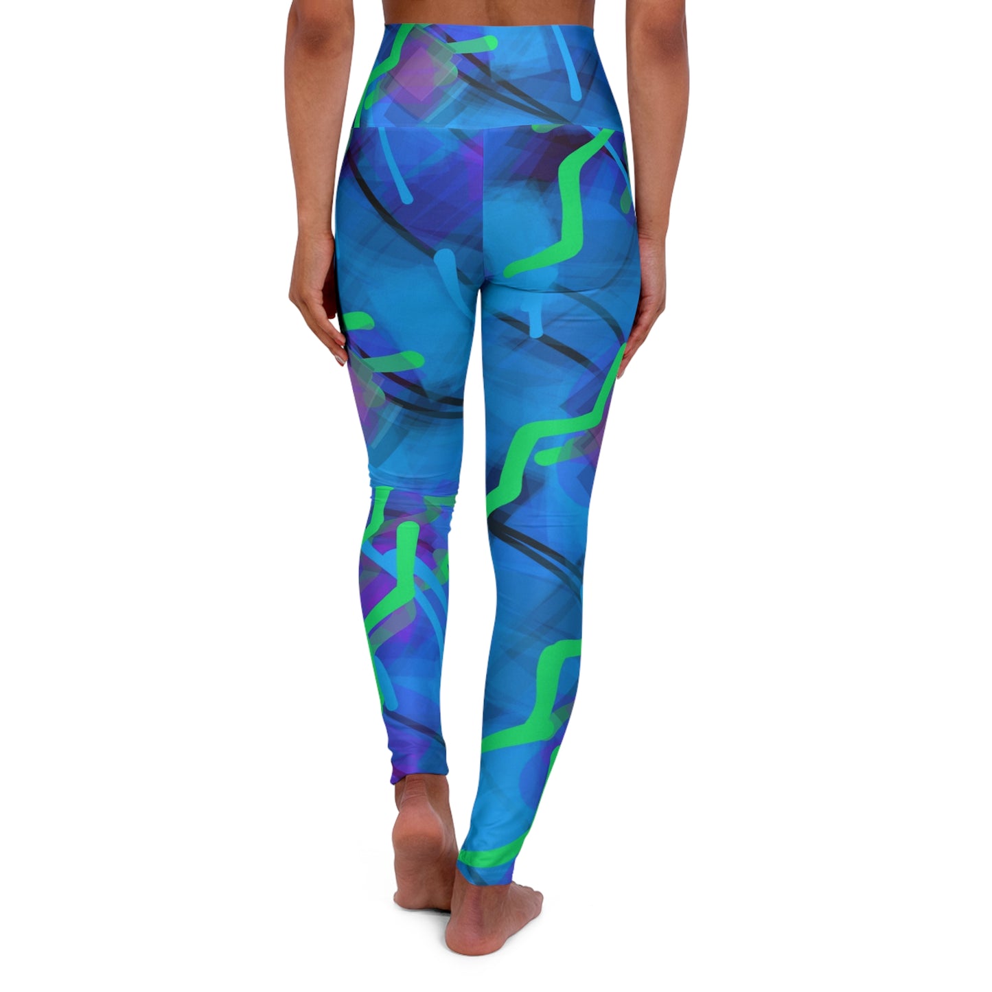 Gee Wiz: Good Vibes; High Waisted Fashion Leggings for Active Living | Perfect for Fitness, Yoga, Dance, Gym, Meditation, Streetwear