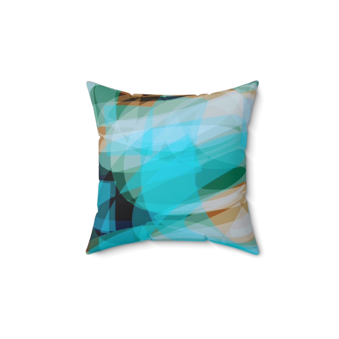 Depths: (14"x14") Serene Abstract Pillow, Faux Suede Pillow, Bohemian Home Decor, Cozy Throw Pillow, Modern Cushion, Living Room Accent, Perfect Gift