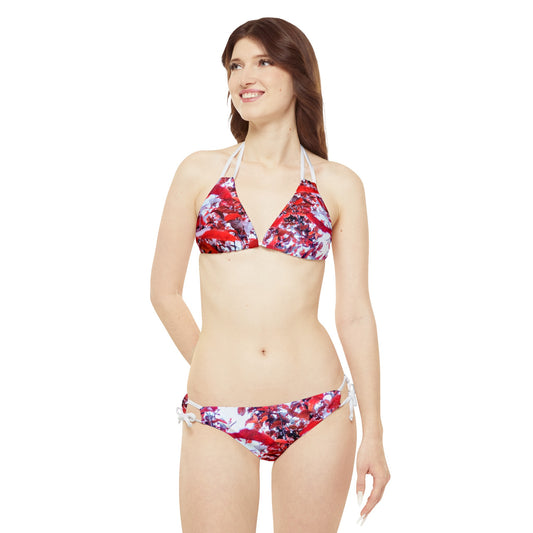 Garnet:  Strappy Bikini Set (AOP)