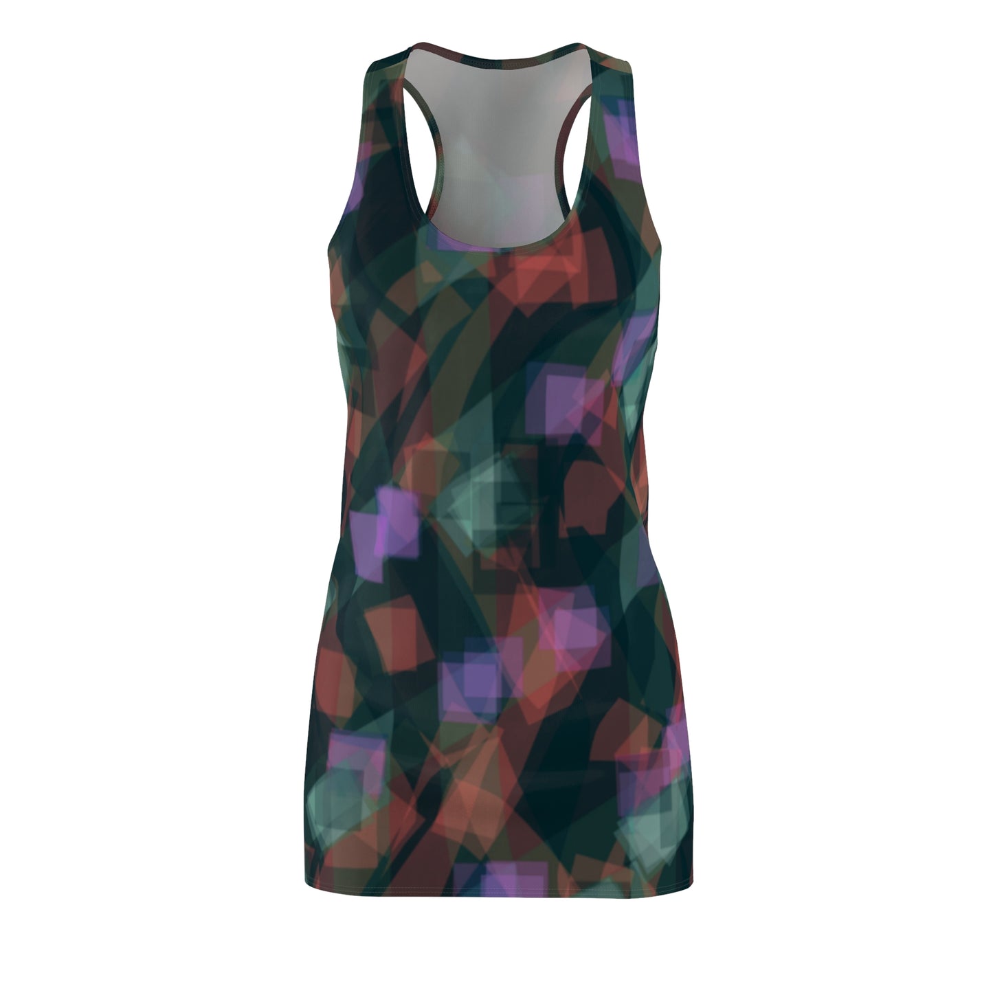 Jean:  Chic Abstract Women's Racerback Dress - Perfect for Summer Parties & Casual Outings