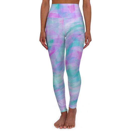 Leia: High Waisted Leggings - Colorful Workout Leggings, Fitness Leggings, Exercise Apparel, Athleisure Wear, Streetwear