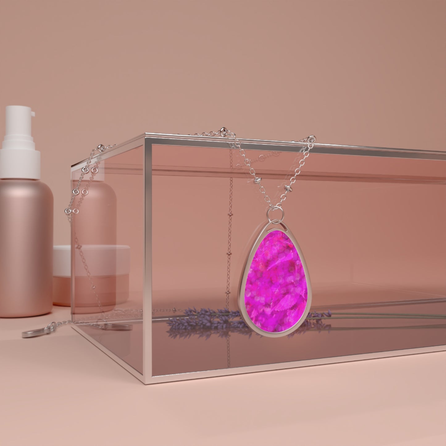 Yma: Vibrant Abstract Art Oval Necklace, Spiritual Beauty Inspiration, Colorful Jewelry, Free Spirit Pendant, Statement Accessory, Gift for Her, Gorgeous Fashion Piece