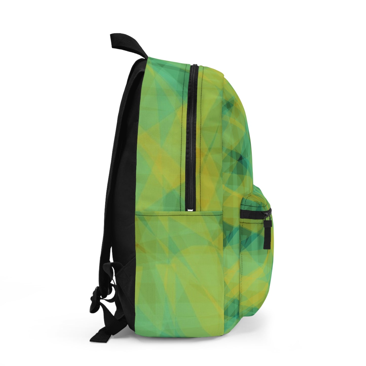 Quietude:  Vibrant Geometric Backpack - Colorful Daypack, Stylish Travel Backpack, Unique Gift Idea, Eco-Friendly, Good Vibes Only