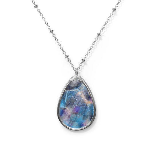 Sapphire Fuel:  Oval Necklace