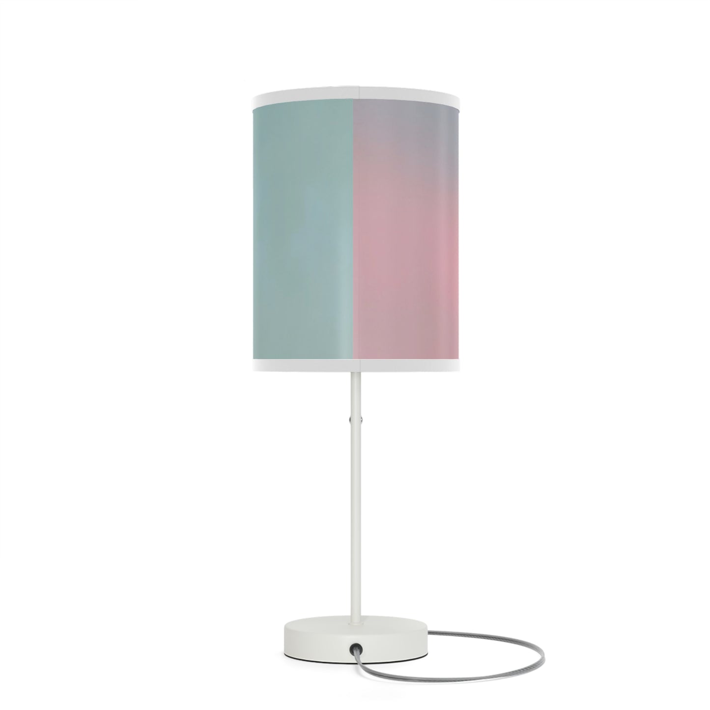 Charlotte: (WH Trim) Modern Table Lamp with Multi Pastel Color Shade - Adjustable Brightness