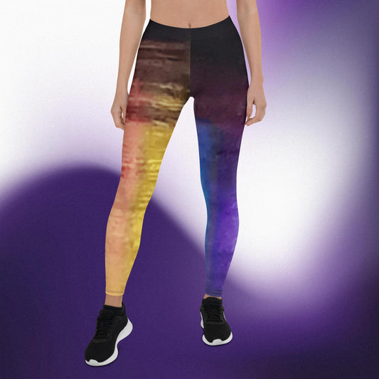 Neon Rain Deep Purple: Leggings