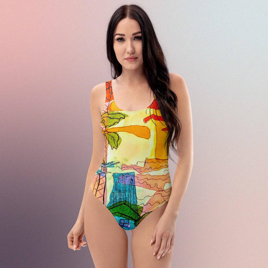 Sunset Village: One-Piece Swimsuit