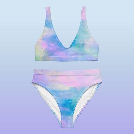 Pastel Air: Recycled high-waisted bikini