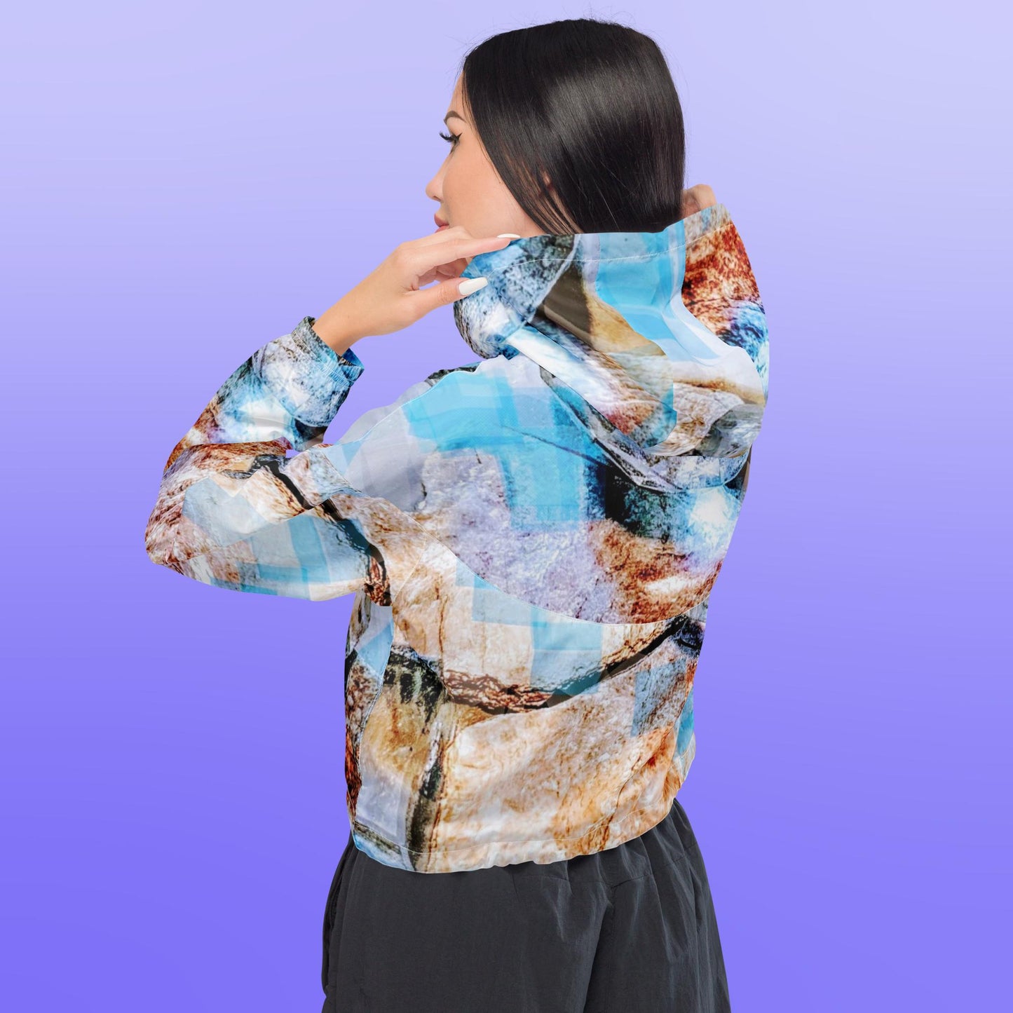 Crystal Clear:  Women’s cropped windbreaker