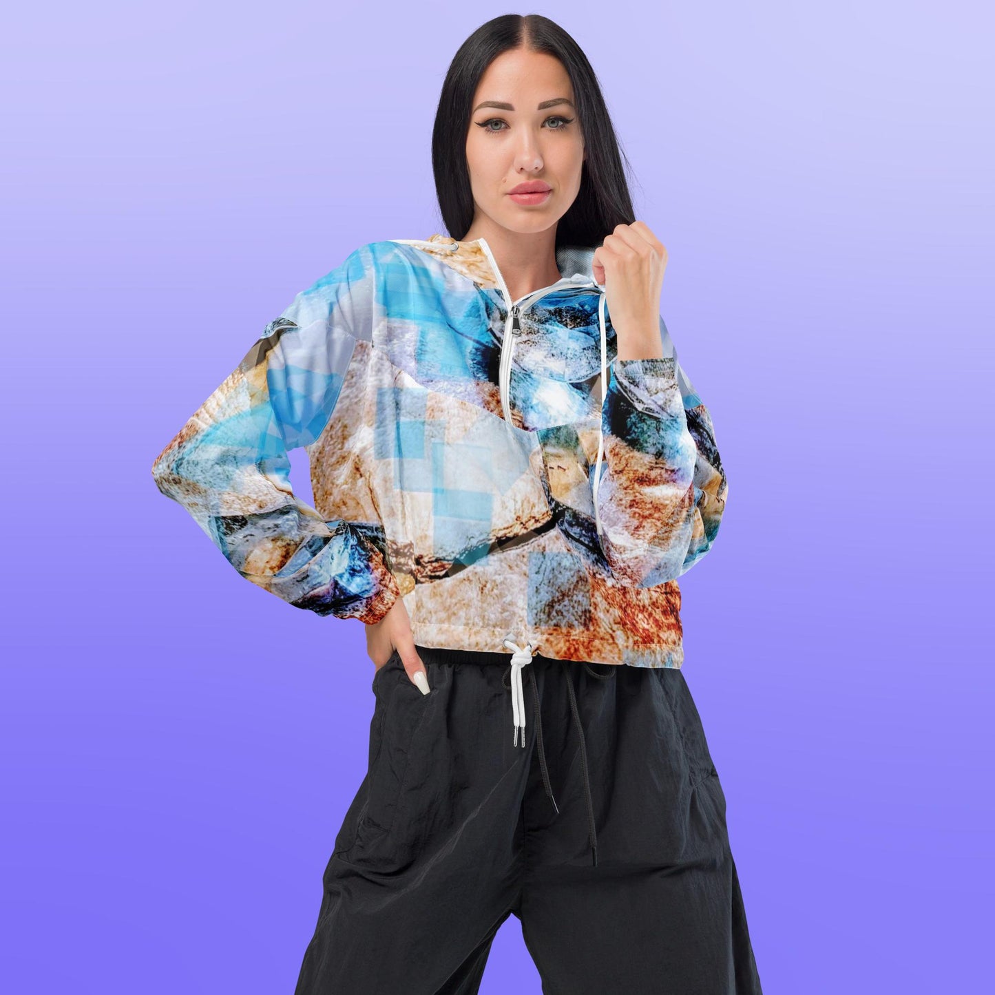 Crystal Clear:  Women’s cropped windbreaker