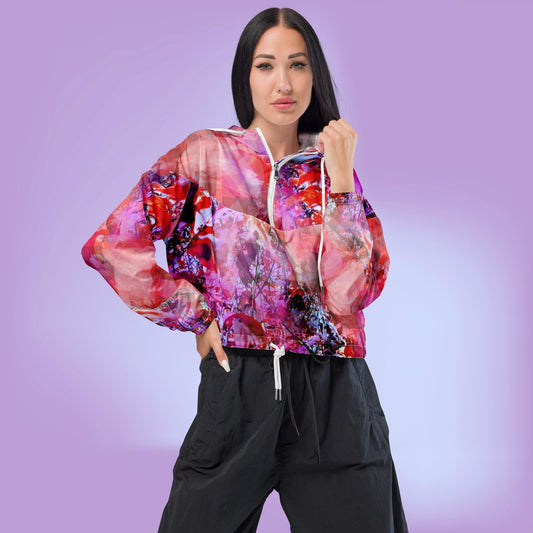 Garnet:  Women’s cropped windbreaker