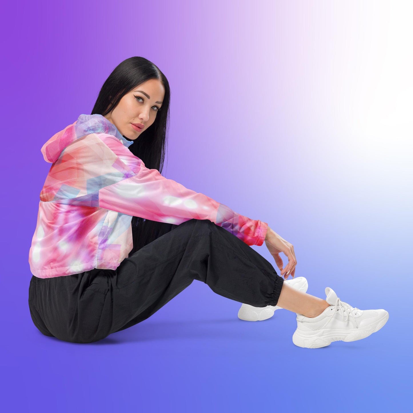 Luminous:  Women’s cropped windbreaker