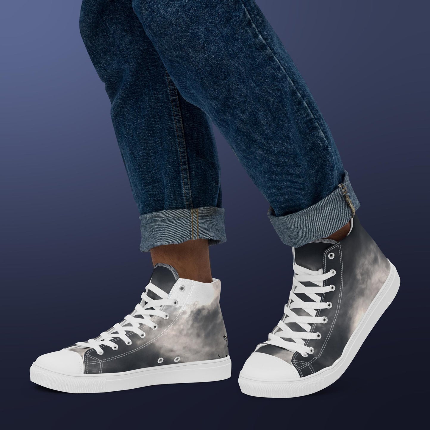 Storm: Men’s high top canvas shoes:  WH