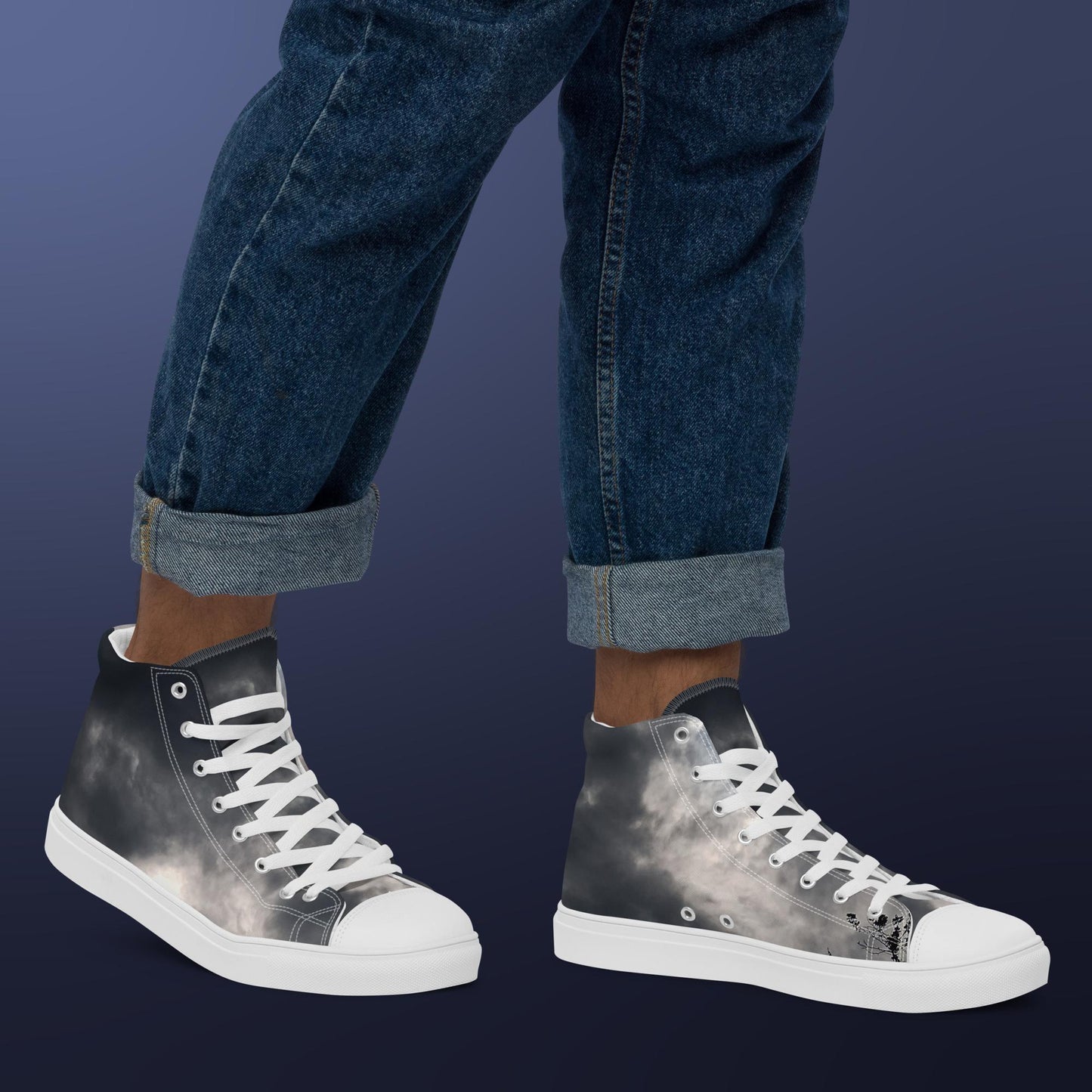 Storm: Men’s high top canvas shoes:  WH