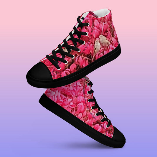 Sweet Birds: Women’s high top canvas shoes:  BK