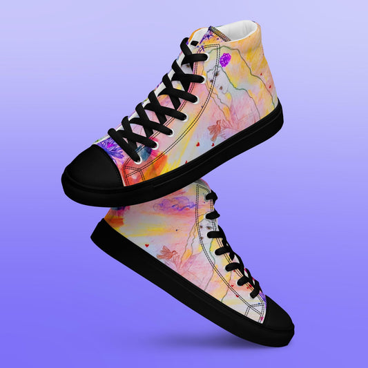 Cherish: Women’s high top canvas shoes:  BK