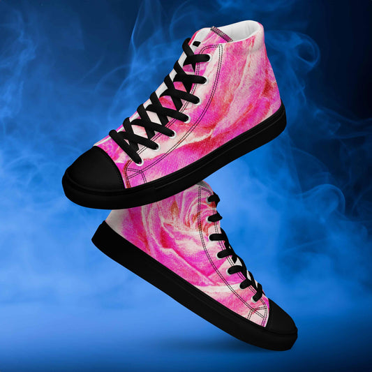 Rose High: Women’s high top canvas shoes:  BK