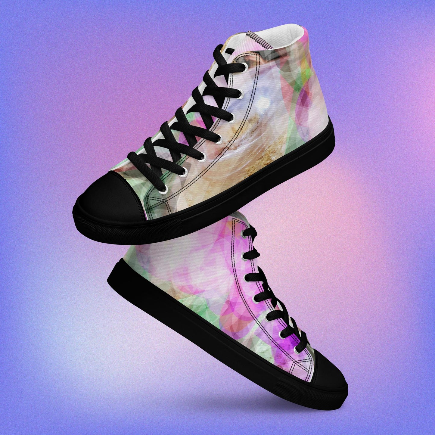 ViV:  Women’s high top canvas shoes:  BK