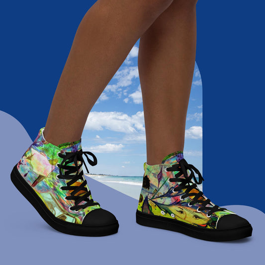 Dream Trek: Women’s high top canvas shoes:  BK