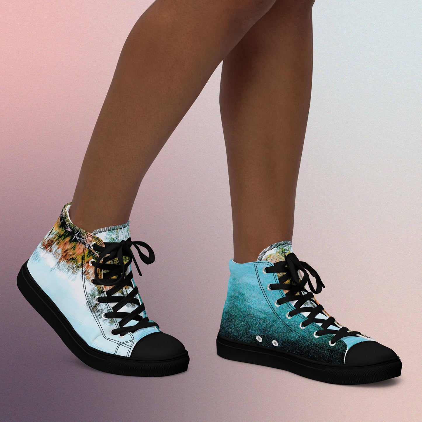 Jewel:  Women’s high top canvas shoes:  BK