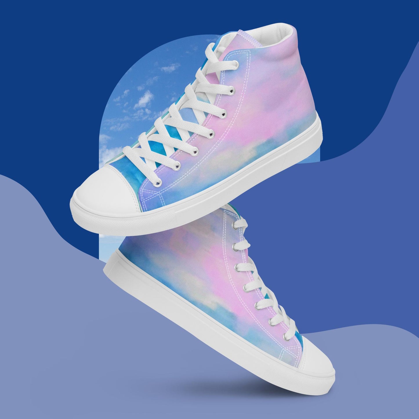 Pastel Air: Women’s high top canvas shoes:  WH