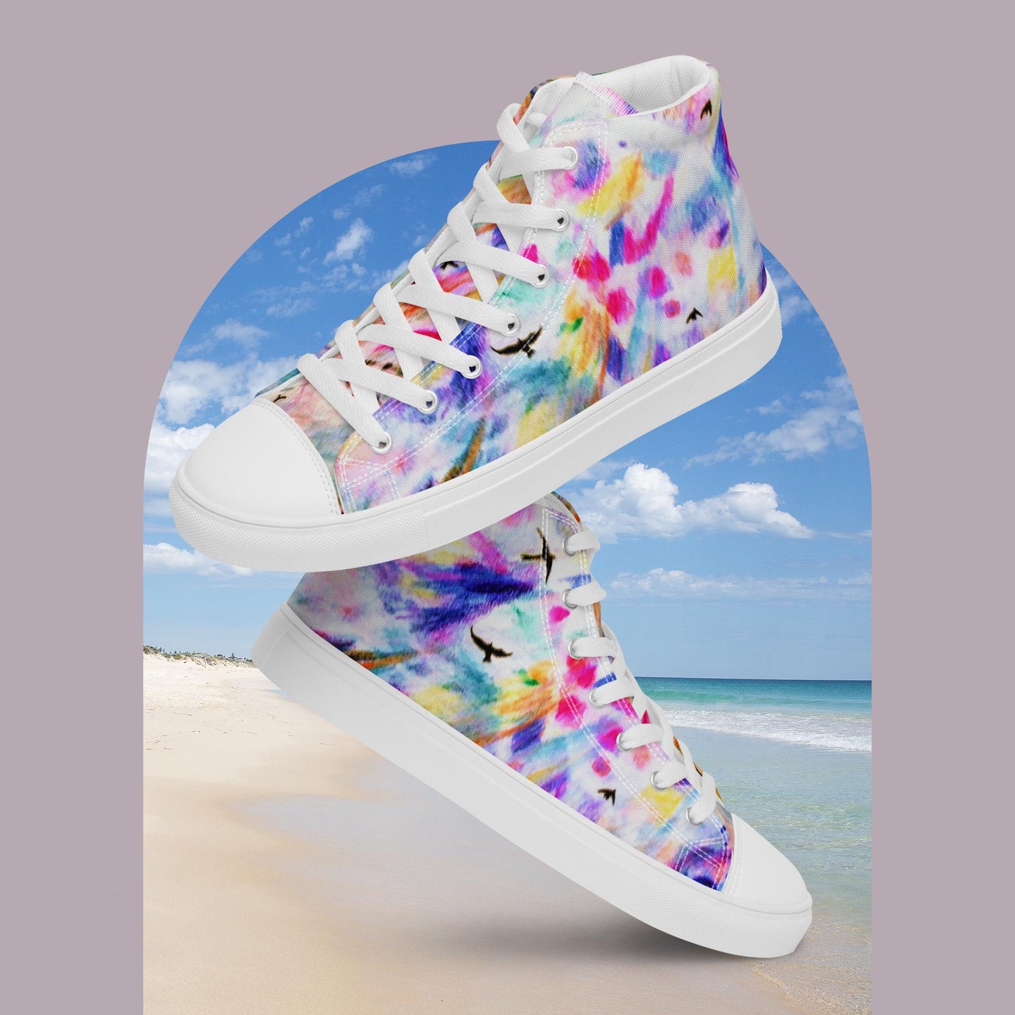 Lily & Birds: Women’s high top canvas shoes:  WH