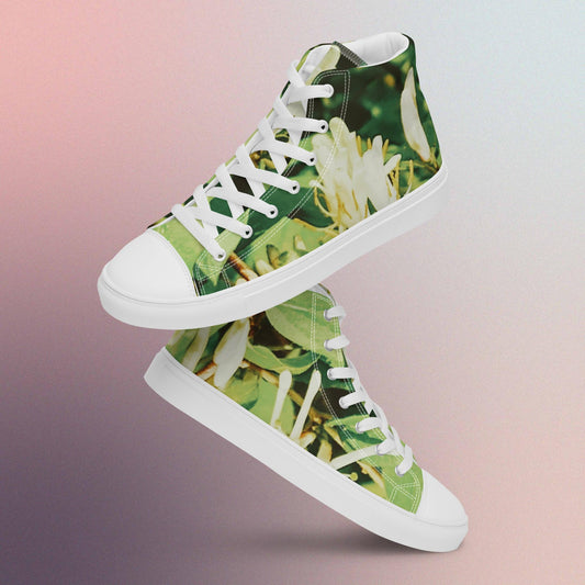 Honeysuckle: Women’s high top canvas shoes:  WH