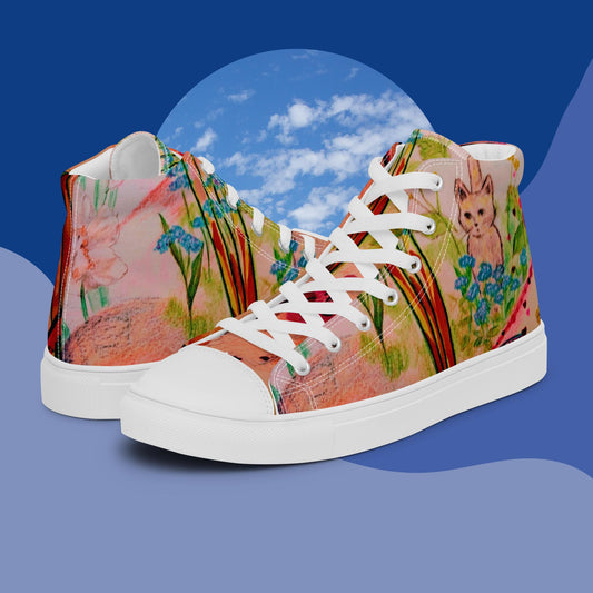 Katty's Garden: Women’s high top canvas shoes:  WH