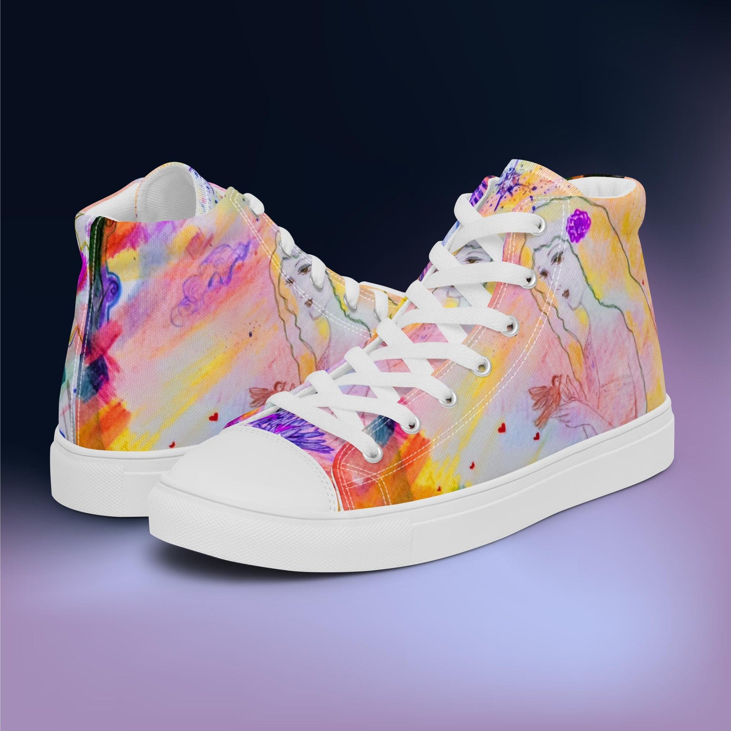 Cherish: Women’s high top canvas shoes:  WH