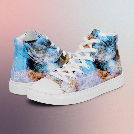 Crystal Clear:  Women’s high top canvas shoes:  WH