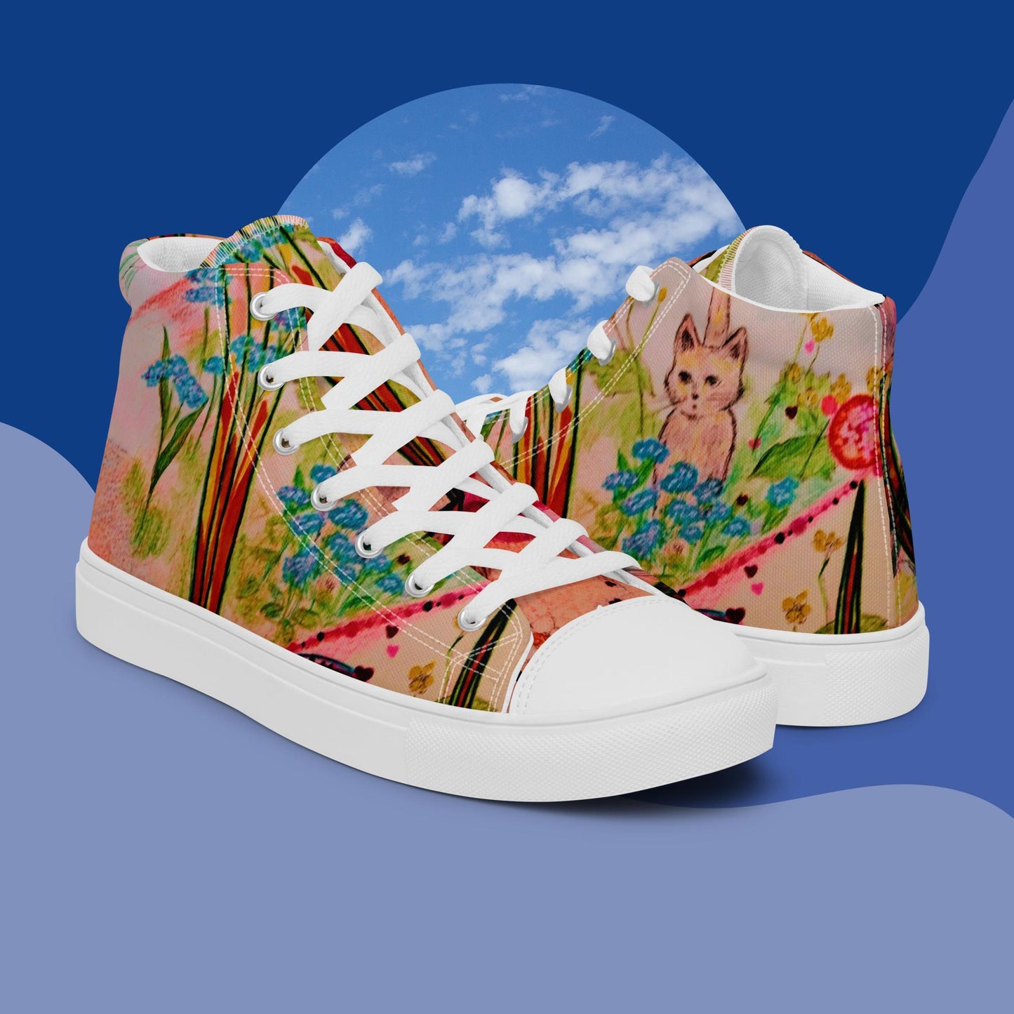 Katty's Garden: Women’s high top canvas shoes:  WH