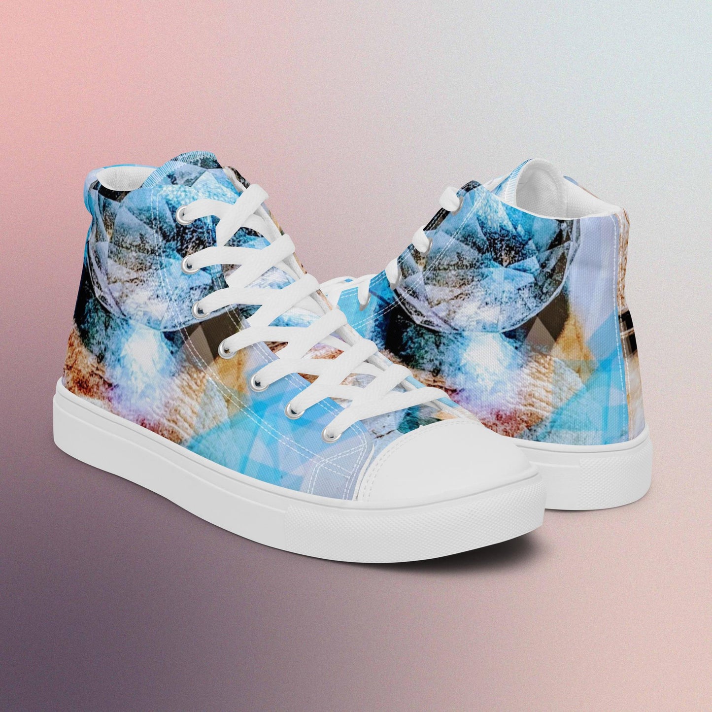 Crystal Clear:  Women’s high top canvas shoes:  WH