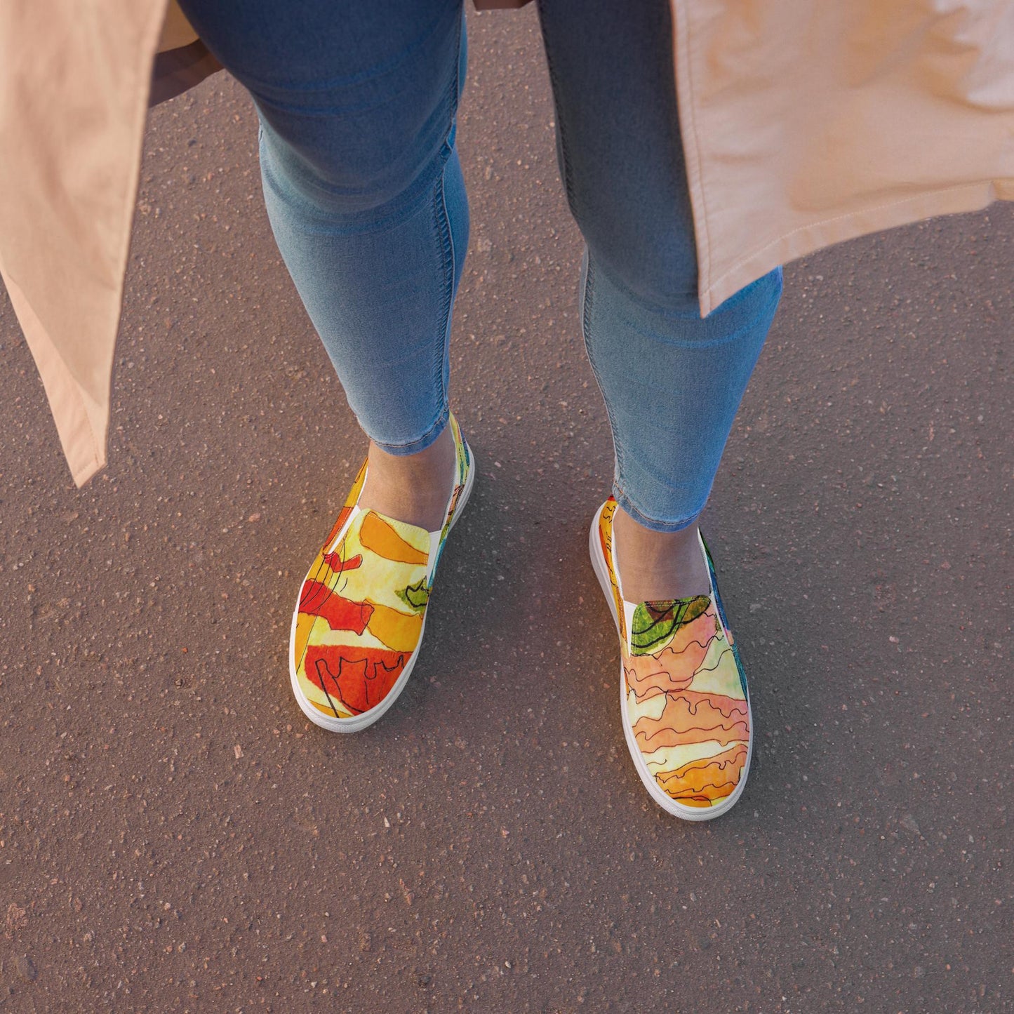 Sunset Village:  Women’s slip-on canvas shoes